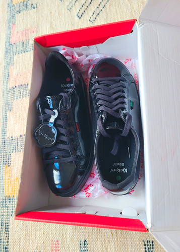 Kickers teens black - teens, leather