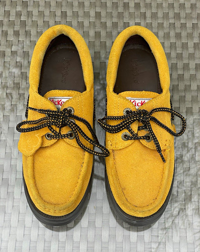 Kickers yellow suede boat - yellow,
