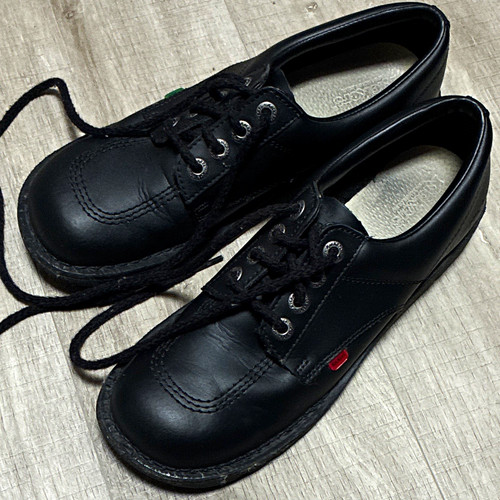 Kickers kick black leather - kickers,