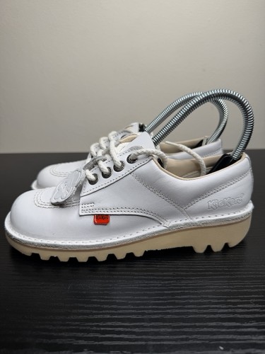 Kickers kick white leather - kick,