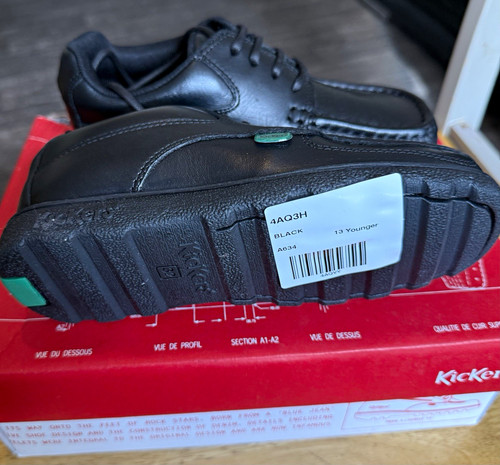 Kickers kick black leather - kick, lo