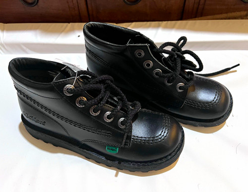 Kickers kick black leather - kick,