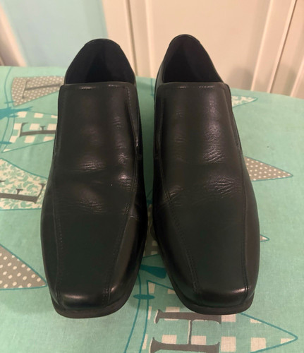 Men black kickers - black, leather
