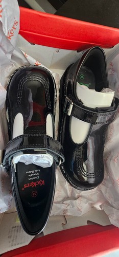 Kickers vel black patent t - kickers,