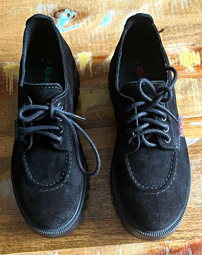 Kickers black suede - suede, up