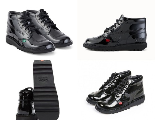 Kickers patent leather black - leather,