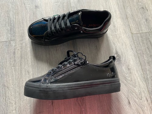 Kickers black patent - black,