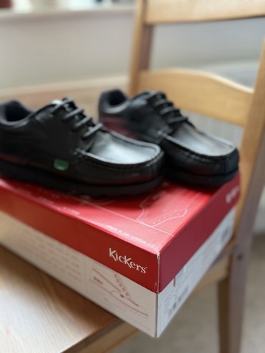 Kickers boys black leather - kickers,