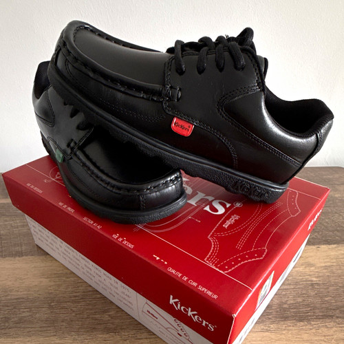 Kickers kick black leather - lo,