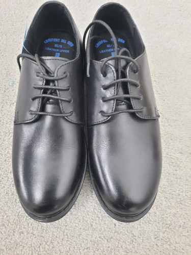 Black leather look chunky - leather,