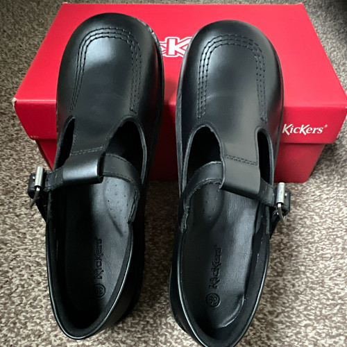 Kickers girls black leather - girls,