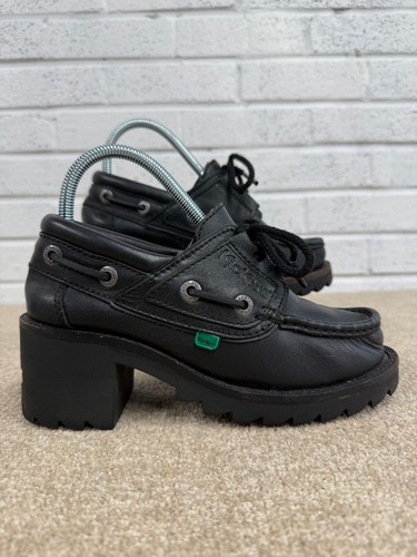 Vintage kickers black leather - black,