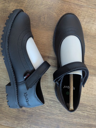 Kickers girls black patent - black,