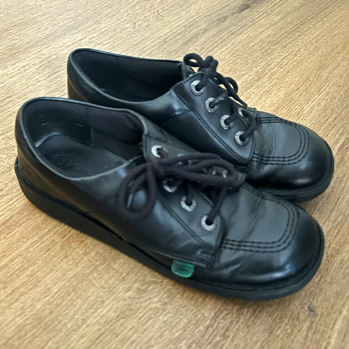 Kickers black leather lace - kickers,