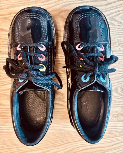Kickers black patent platform - kickers,