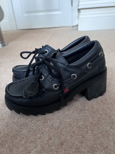Kickers black leather - kickers, chunky